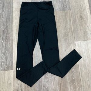 Under Armour Solid Black Workout Gym Leggings Skinny Fit Small